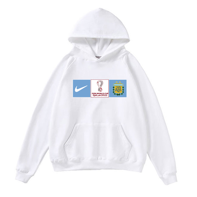 Men's Argentina World Cup Soccer Hoodie White